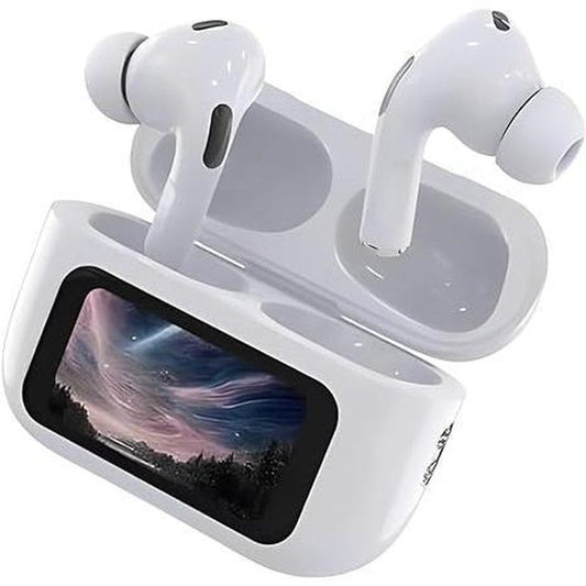2024 New Bluetooth Headphones with LED Display TWS Bluetooth In-Ear Headphones with Full Color Display, Noise-Canceling Bluetooth Earbuds, In-Ear Headphones for Iphone and Ipod Sports/Fitness/Running Audio Adjustable Charging